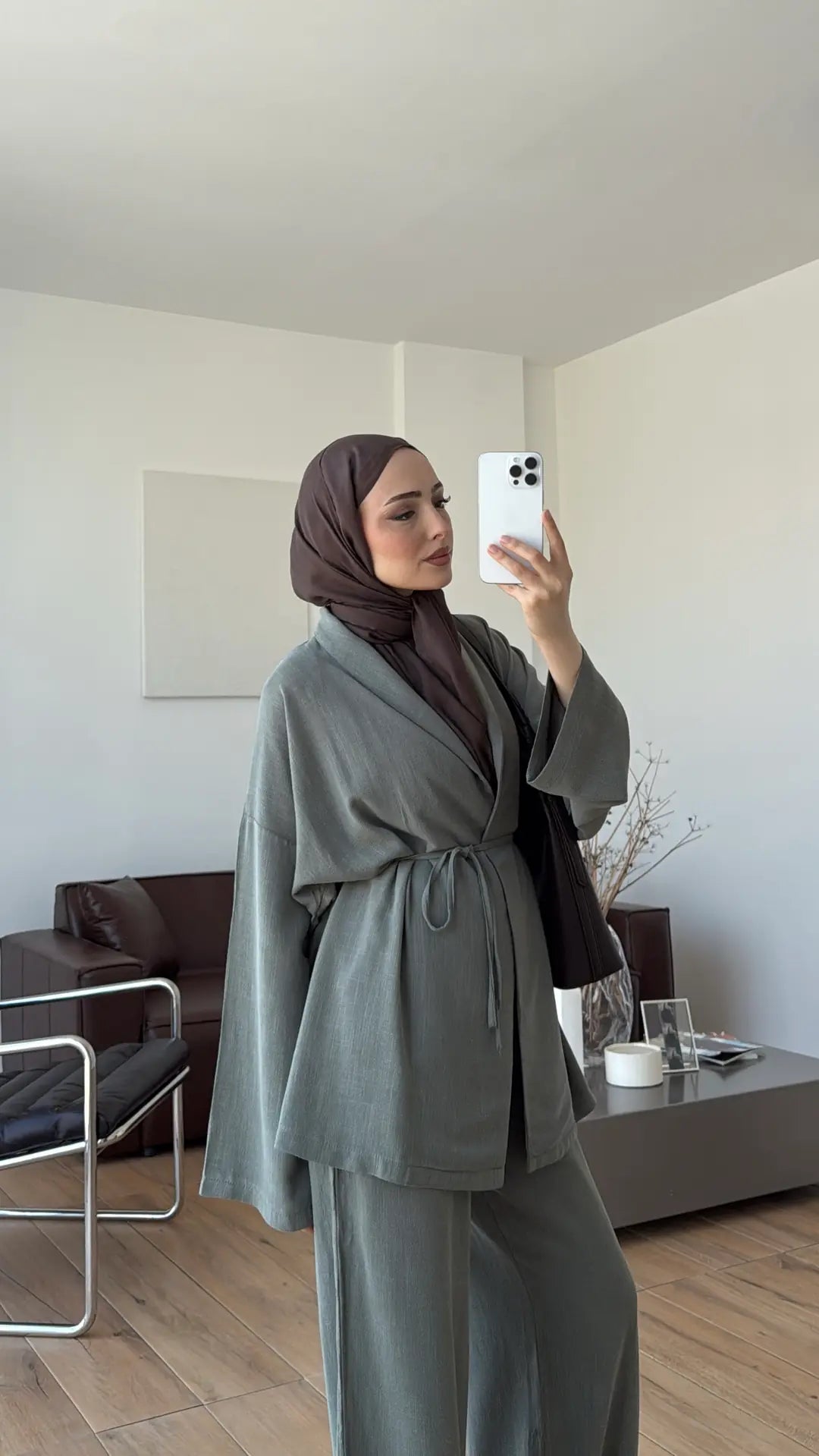 Linen kimono set