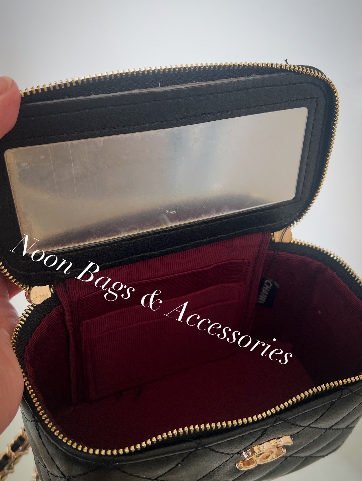 Chanel makeup bag