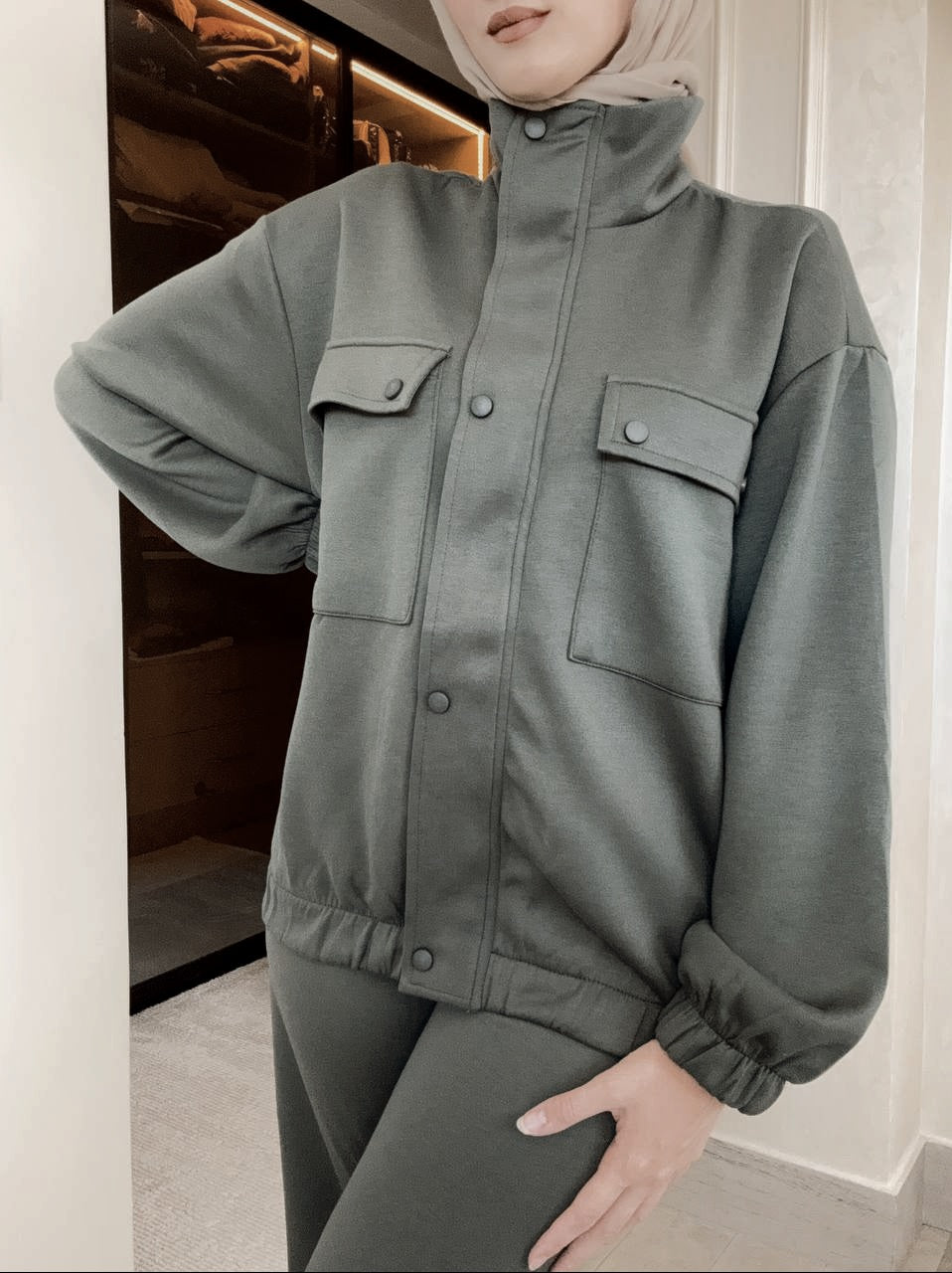 Double pockets oysho fabric tracksuit