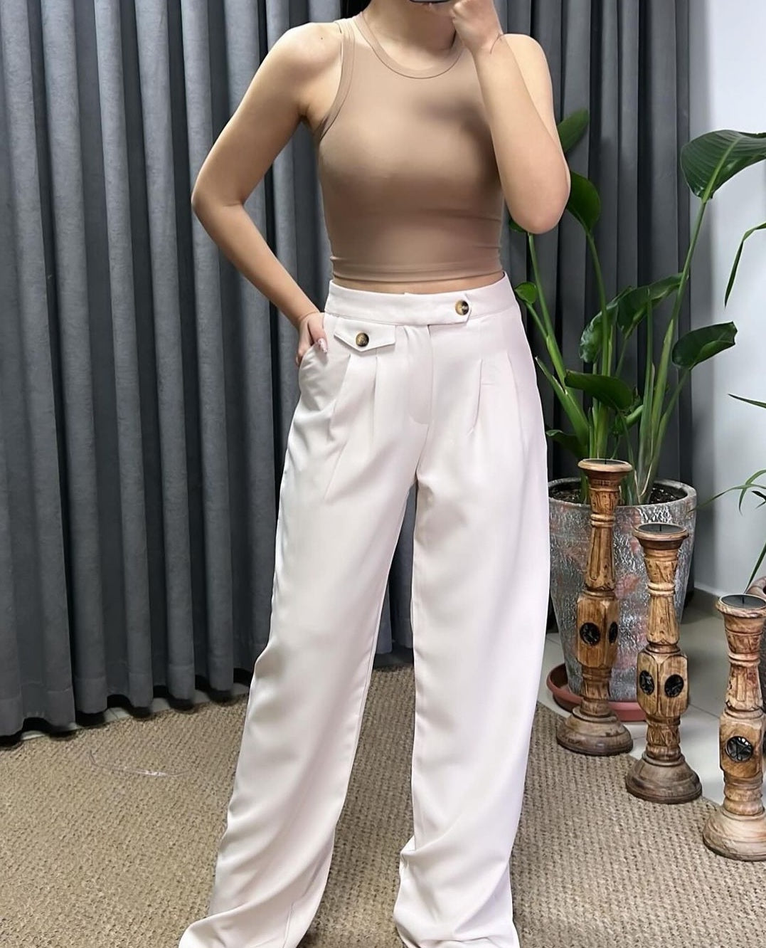 Wide leg trouser