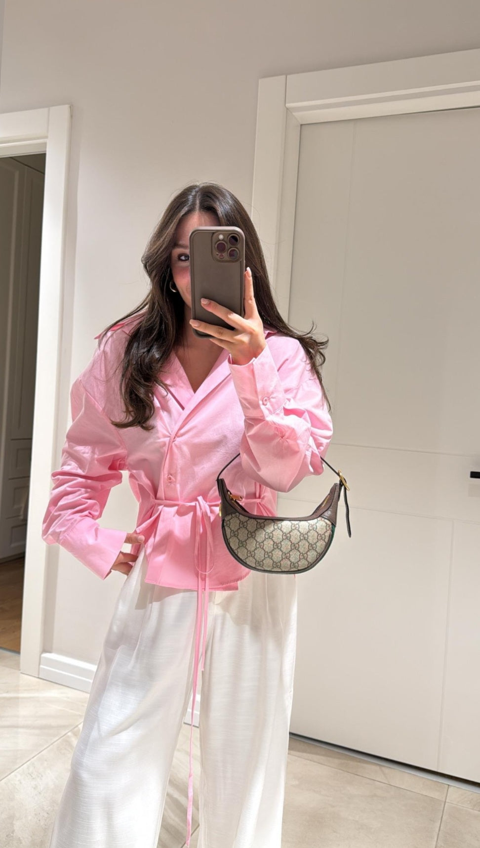 Massimo dutti belted shirt