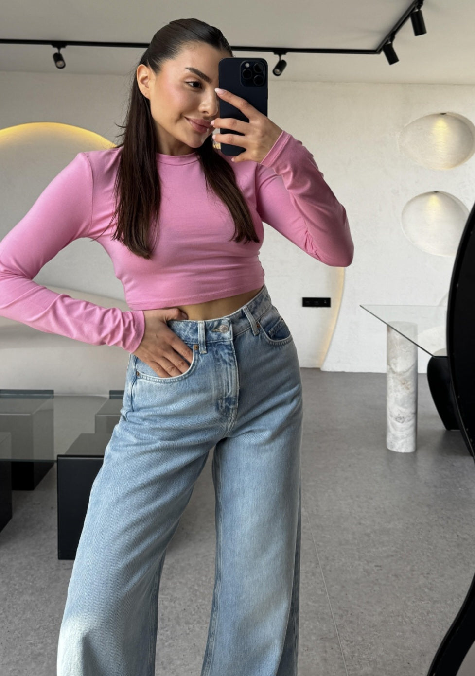 Wide leg jeans