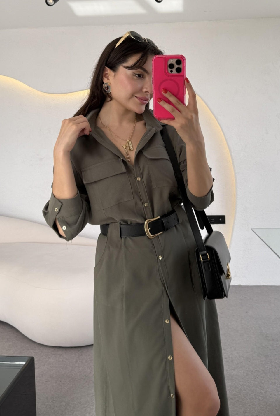 Tencil belted dress