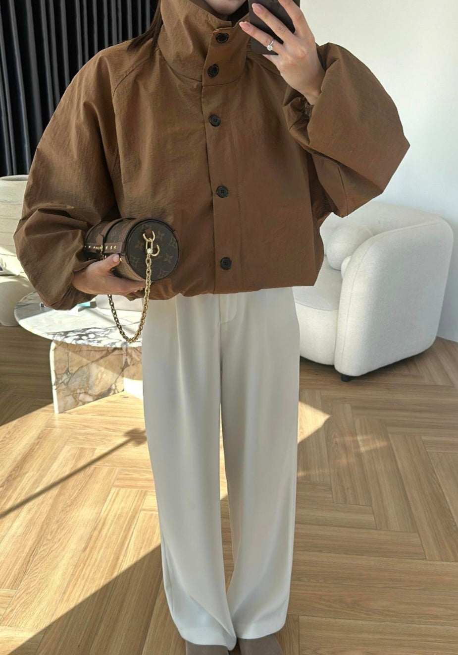 Parachute material oversized jacket (without lining)