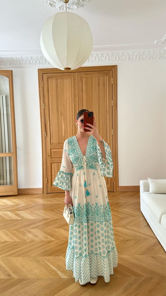 Boheme dress with embroidery details