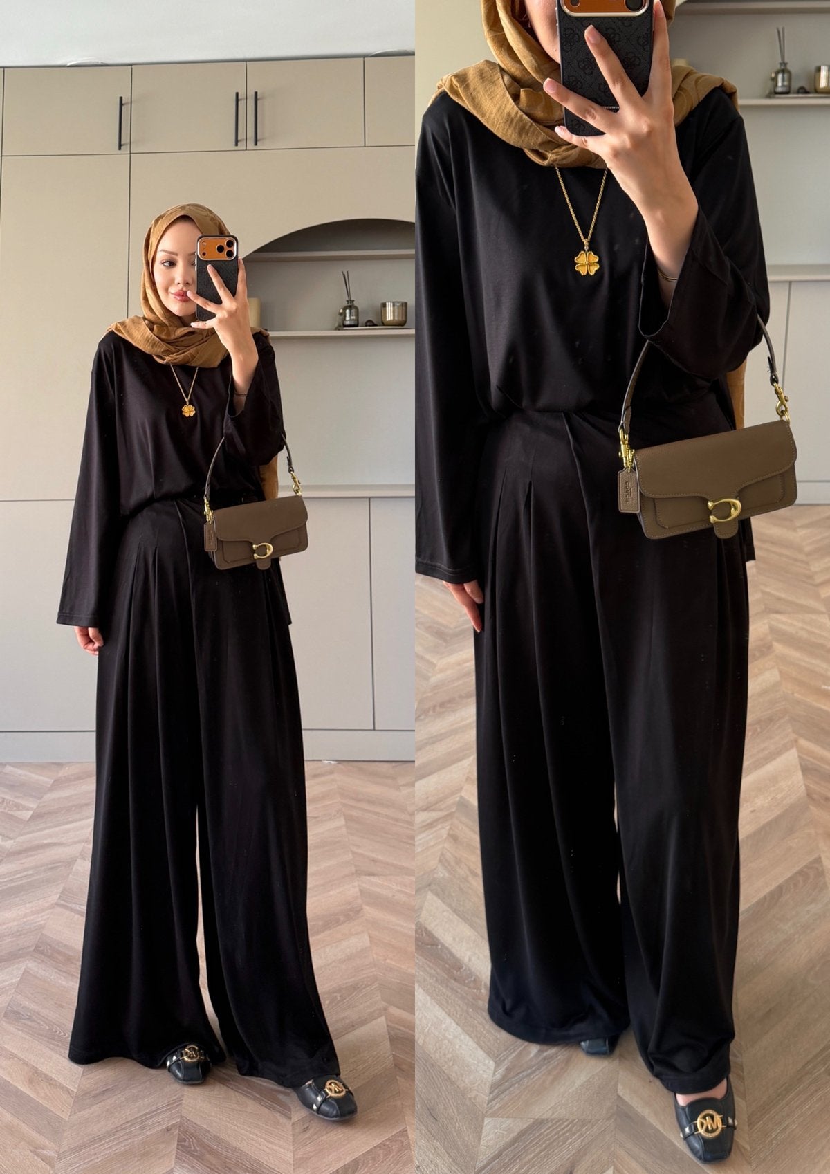 Delta cotton Trouser Suit - black