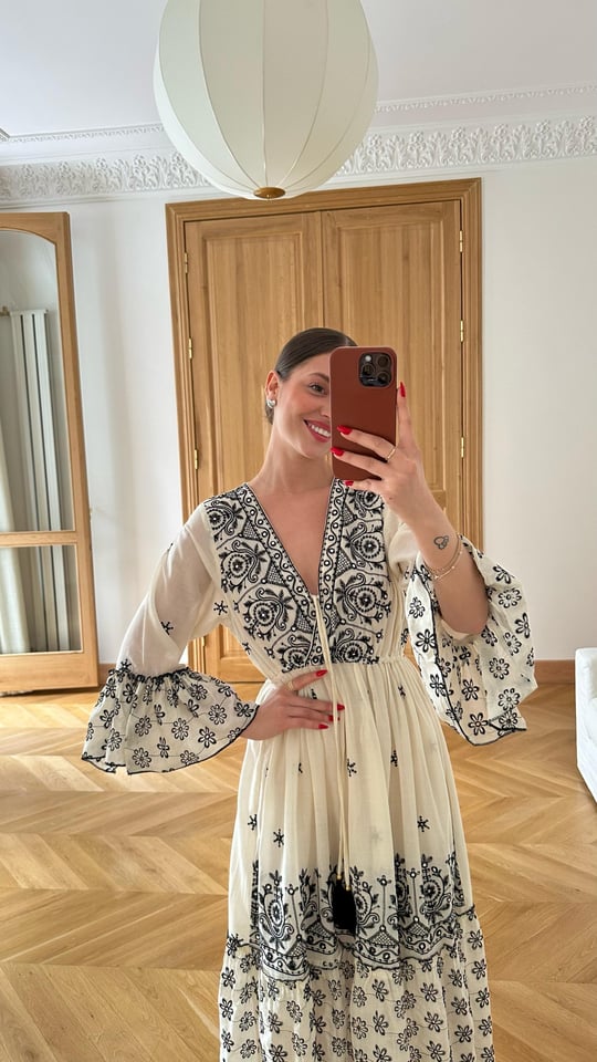 Boheme dress with embroidery details