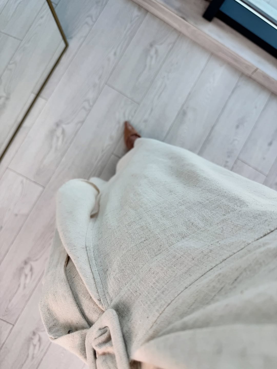 Linen belted dress