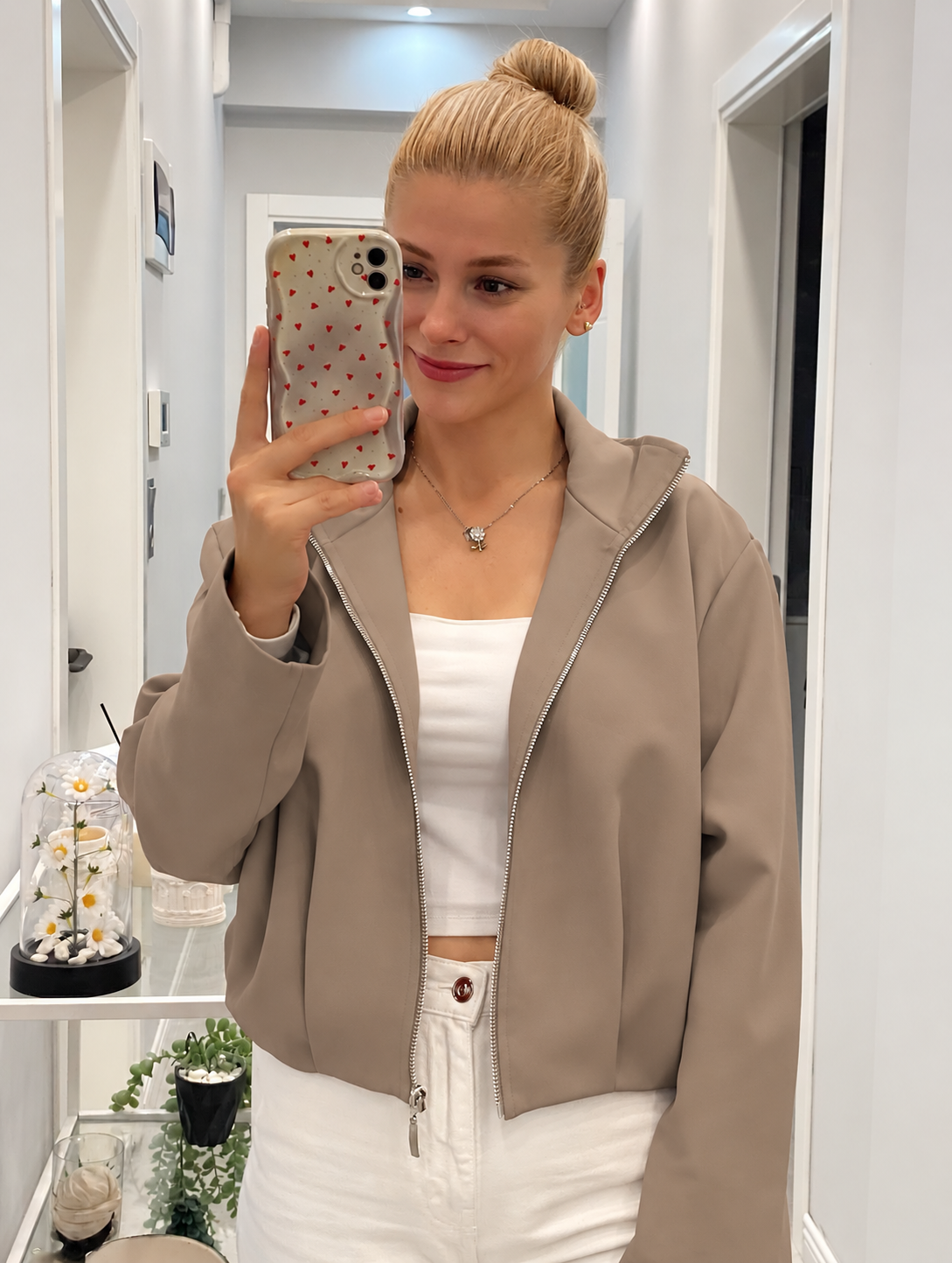 Bomber jacket - Warm Taupe