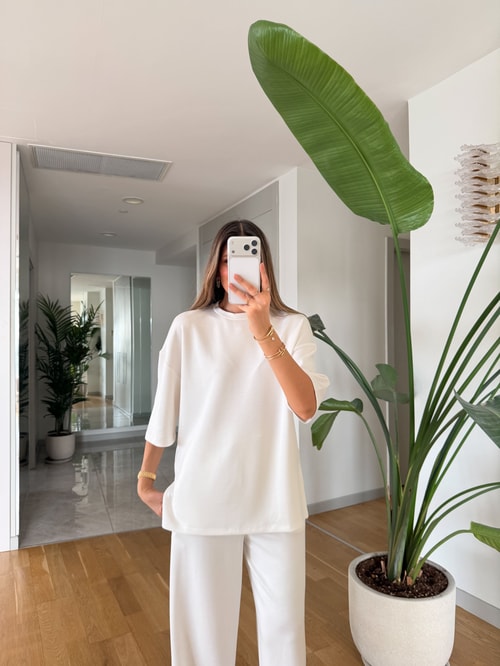 Oversized Oysho fabric tracksuit