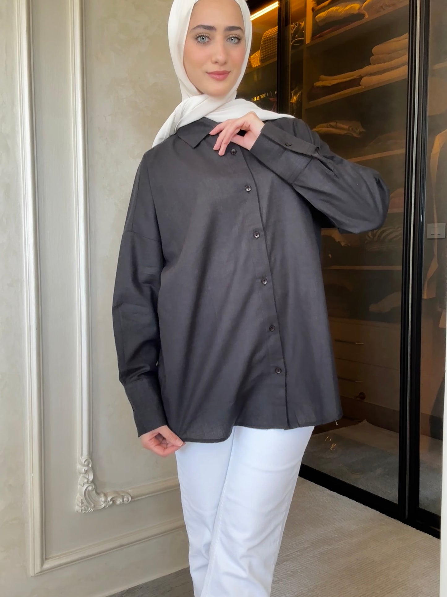 Oversized linen shirt