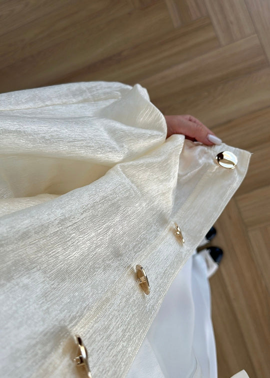 Jacquard Bomber Jacket - ivory cream