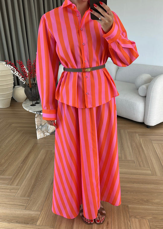 Striped skirt set