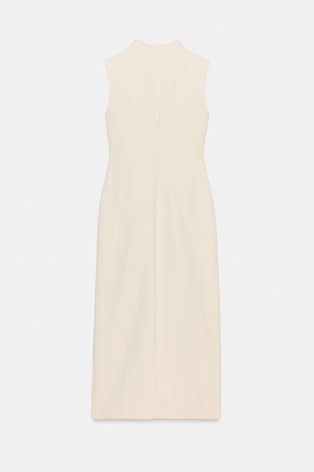Gold buttons Belted dress