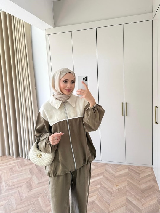 Contrast modal fabric tracksuit
