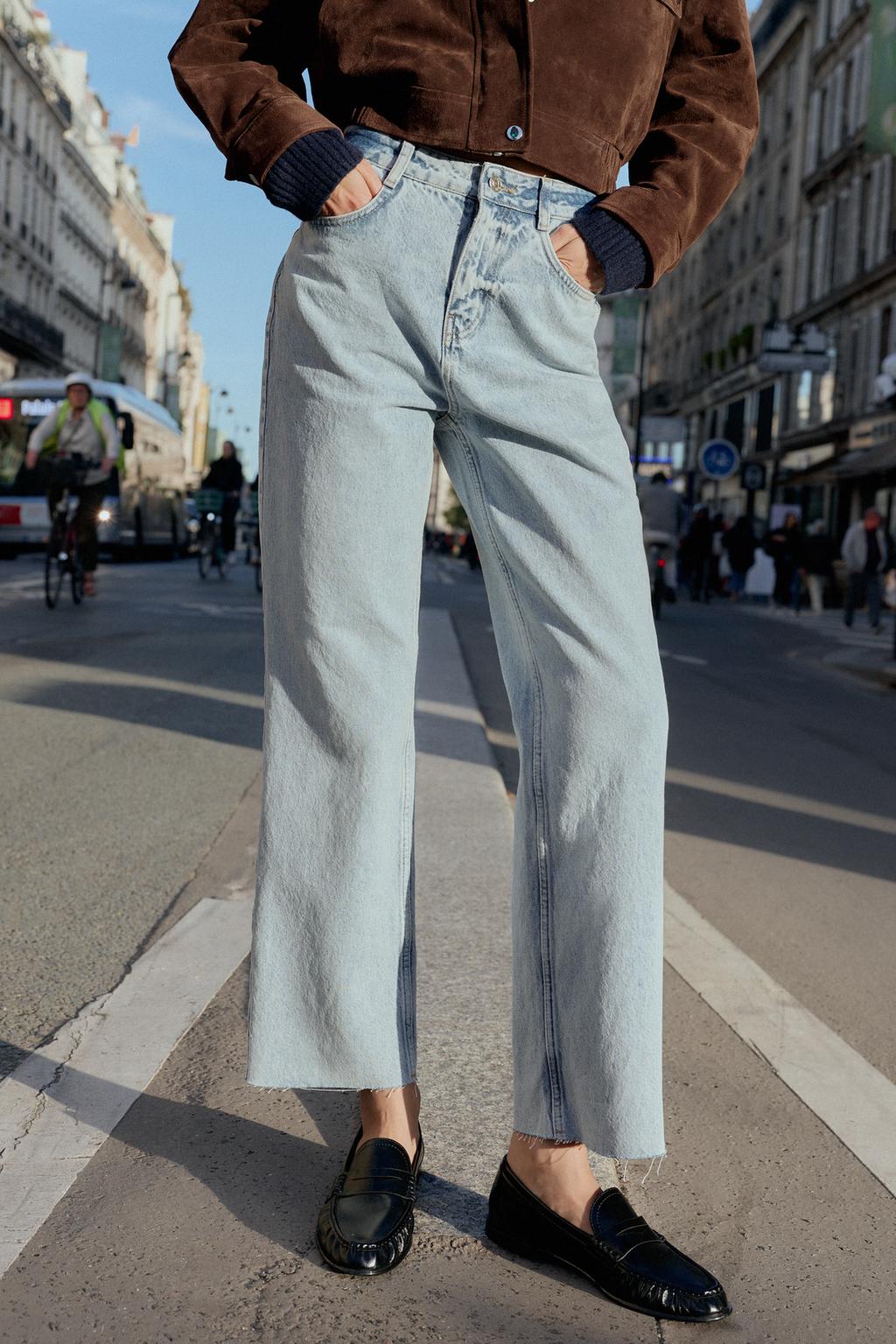 Zara straight leg , High rise, ankle jeans