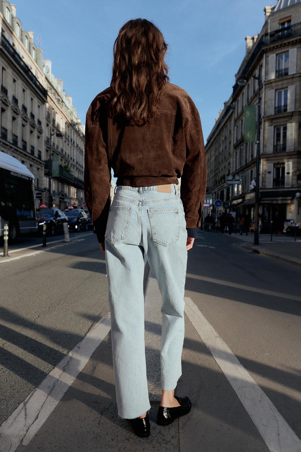 Zara straight leg , High rise, ankle jeans