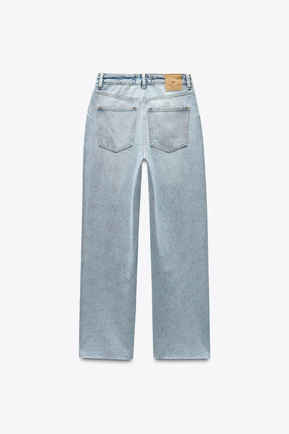 Zara straight leg , High rise, ankle jeans