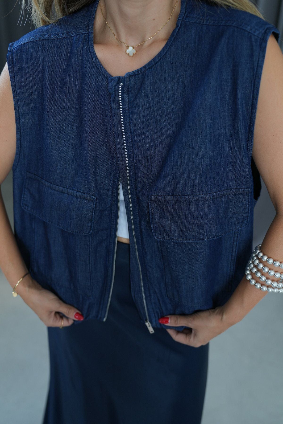 Tencel jeans vest