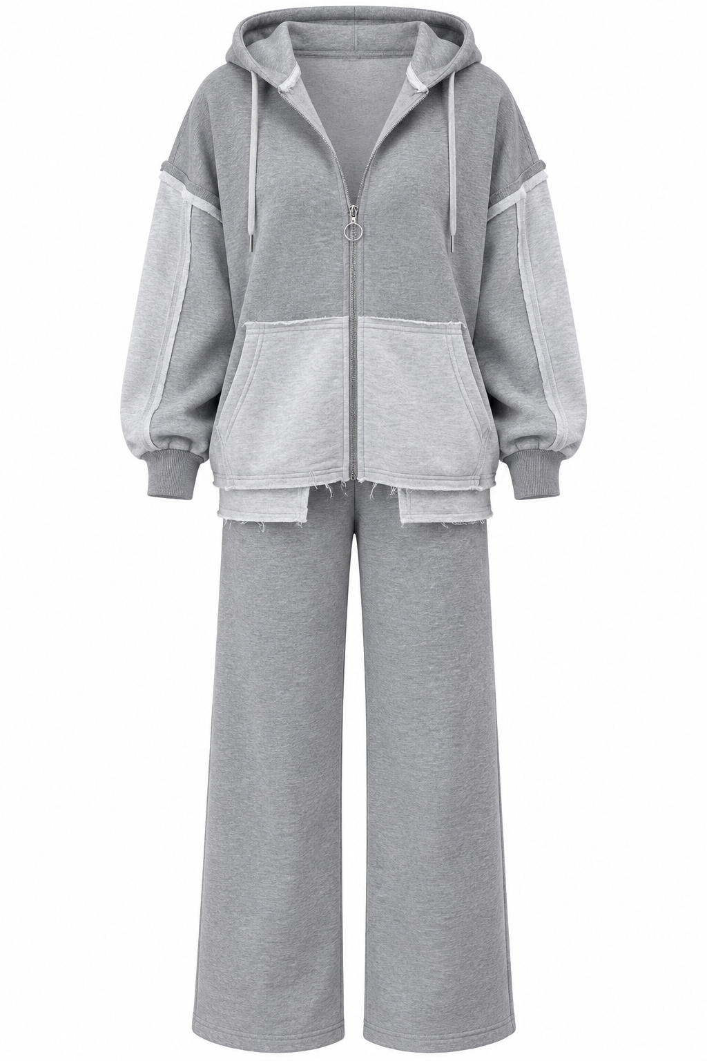 Two-Piece French cotton contrast tracksuit