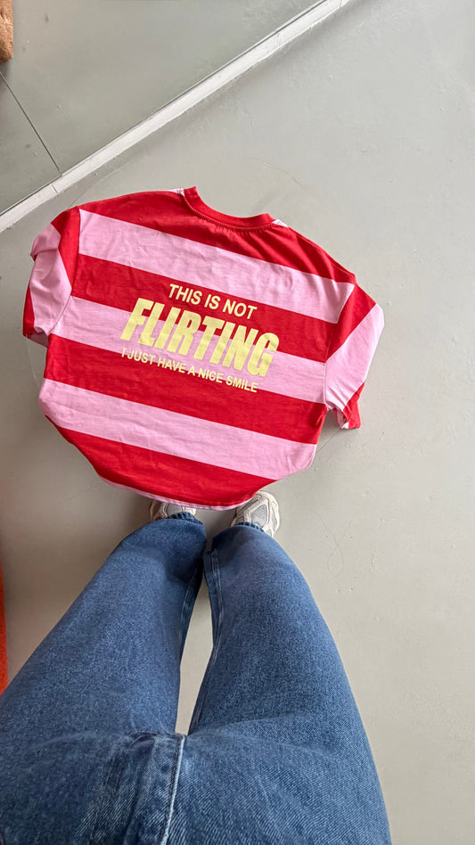 Pink and Red Thick Striped Sweatshirt