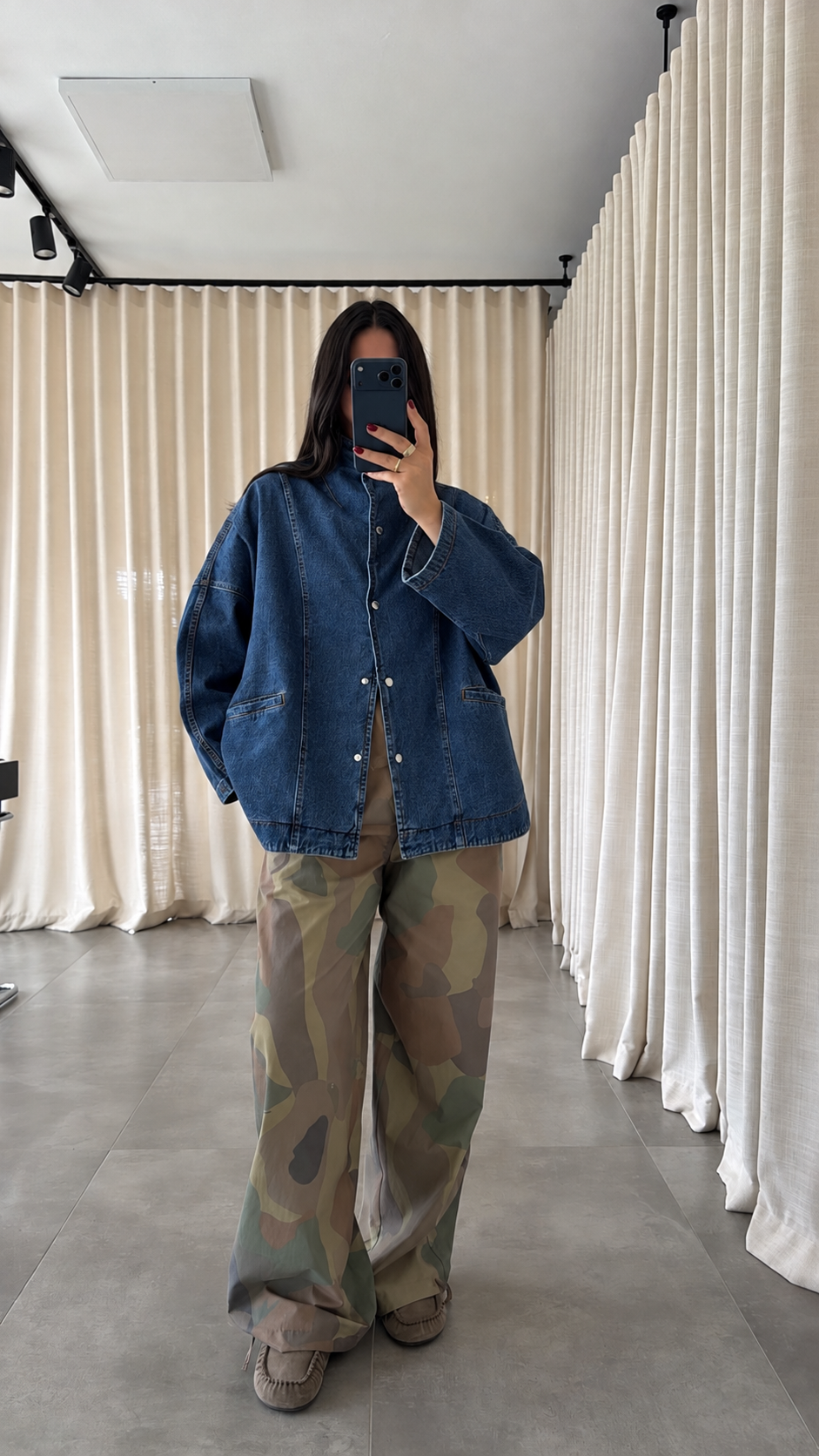 Massimo dutti model Chic Oversize Denim Jacket