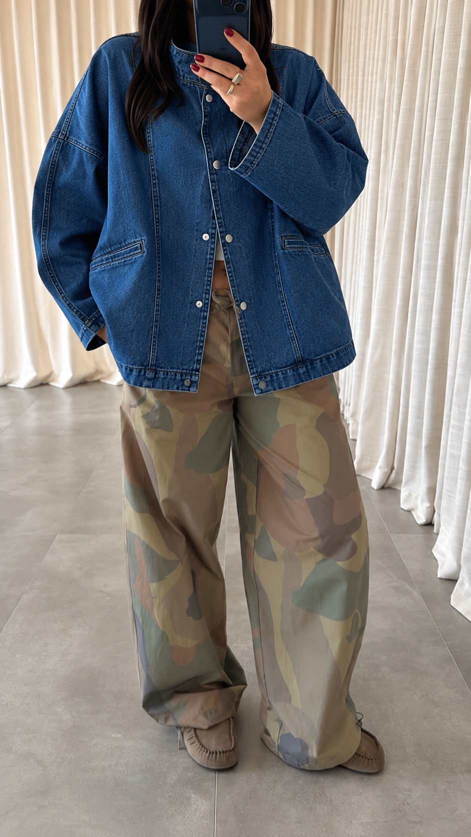 Massimo dutti model Chic Oversize Denim Jacket