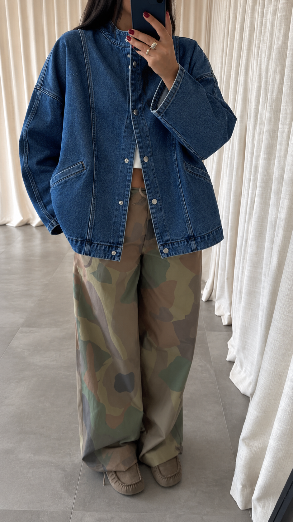 Massimo dutti model Chic Oversize Denim Jacket