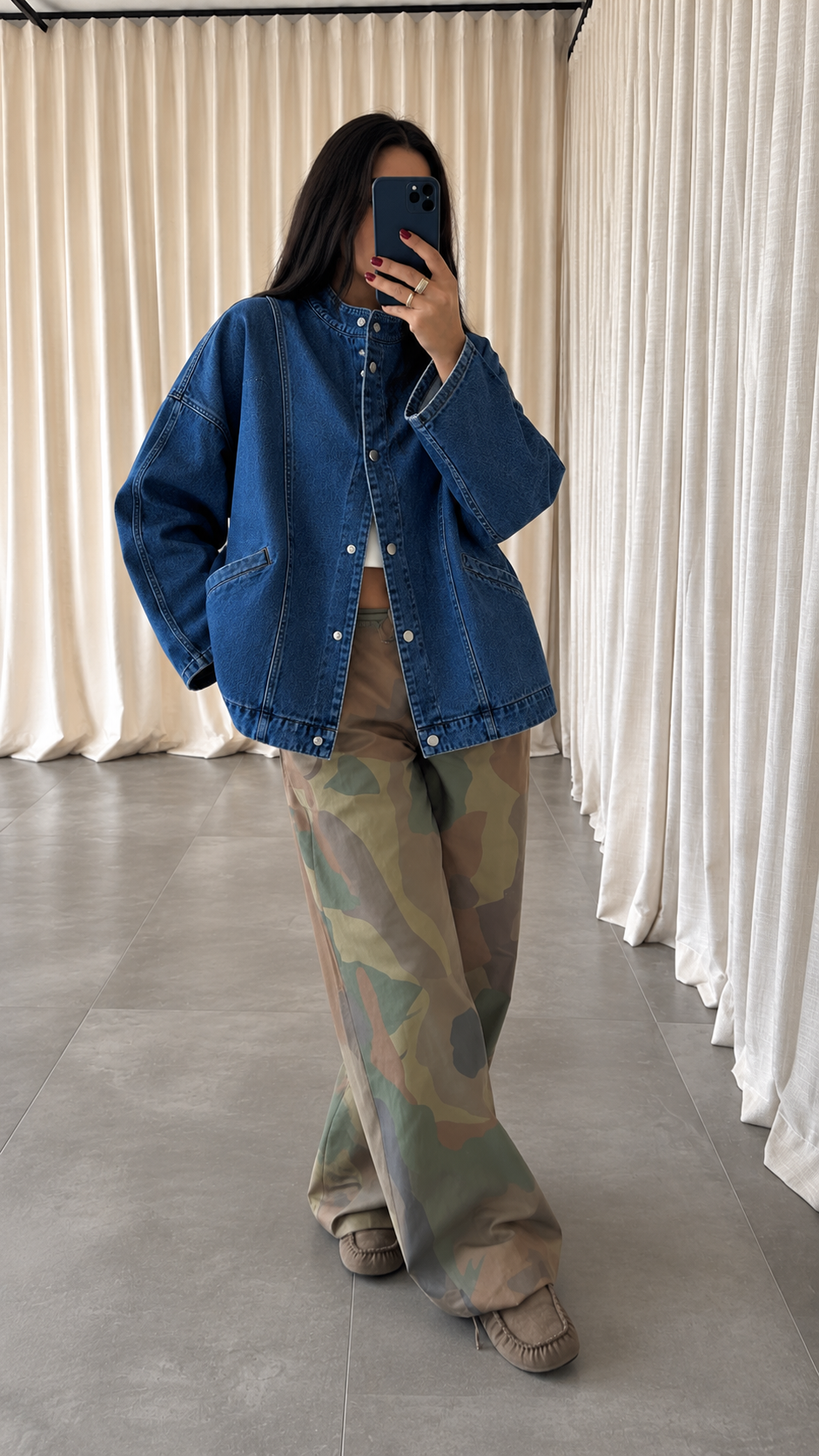 Massimo dutti model Chic Oversize Denim Jacket