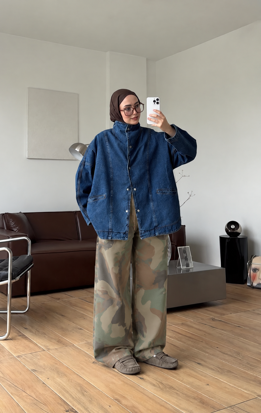 Massimo dutti model Chic Oversize Denim Jacket