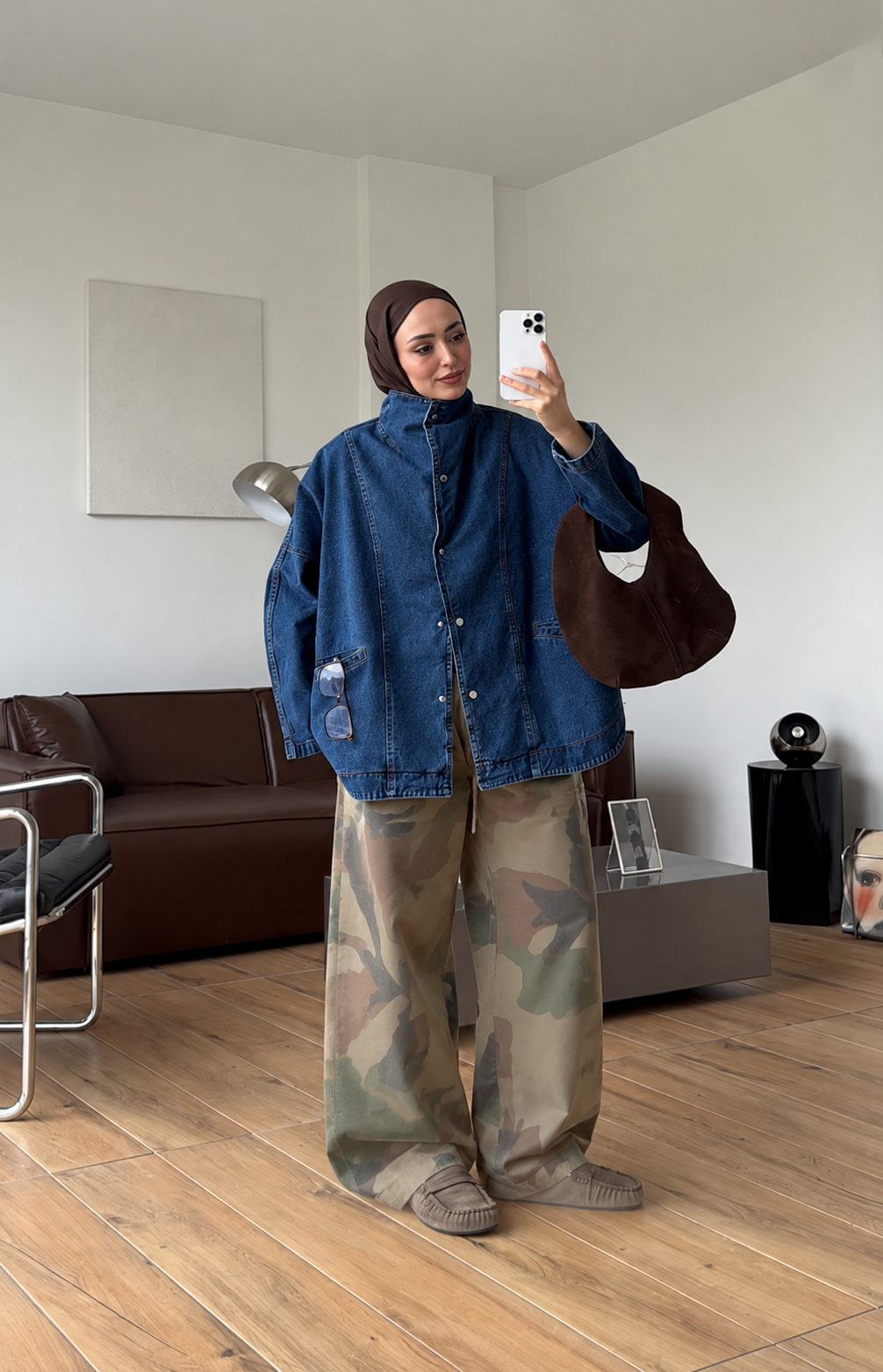 Massimo dutti model Chic Oversize Denim Jacket