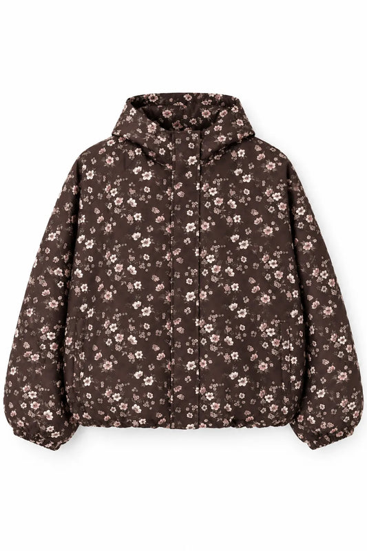 Wildflowers Hooded Jacket - brown