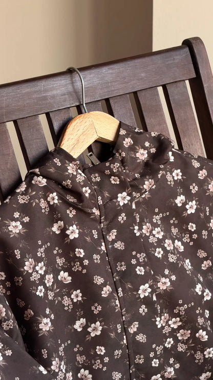 Wildflowers Hooded Jacket - brown