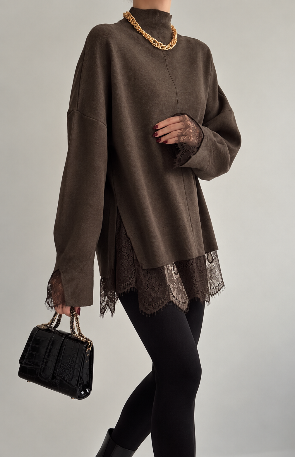 Lace Detail Knitwear