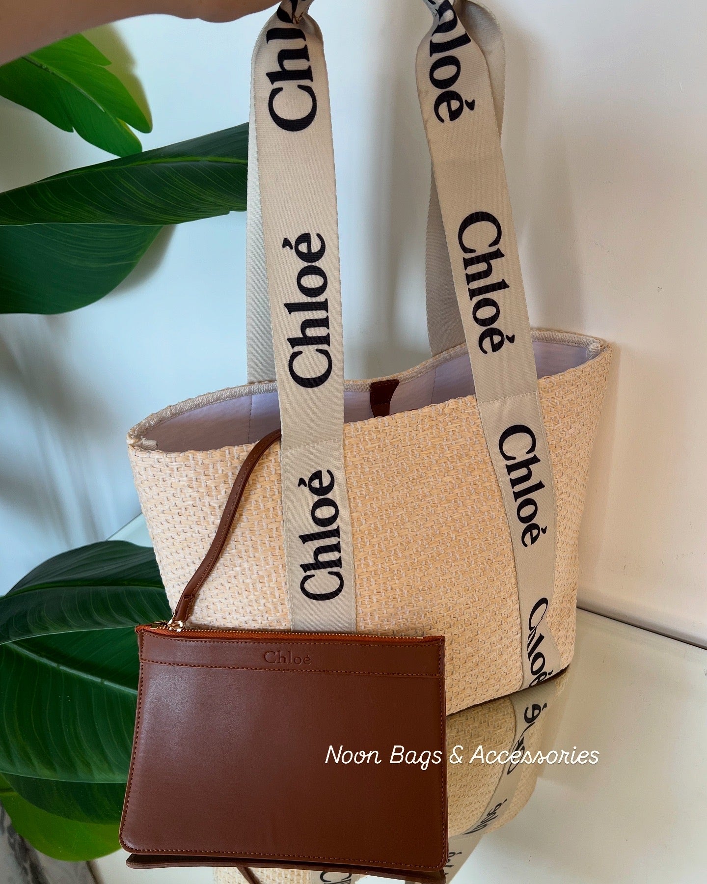 Chloé straw tote bag