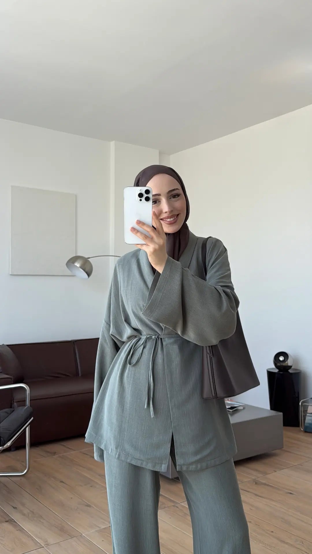Linen kimono set