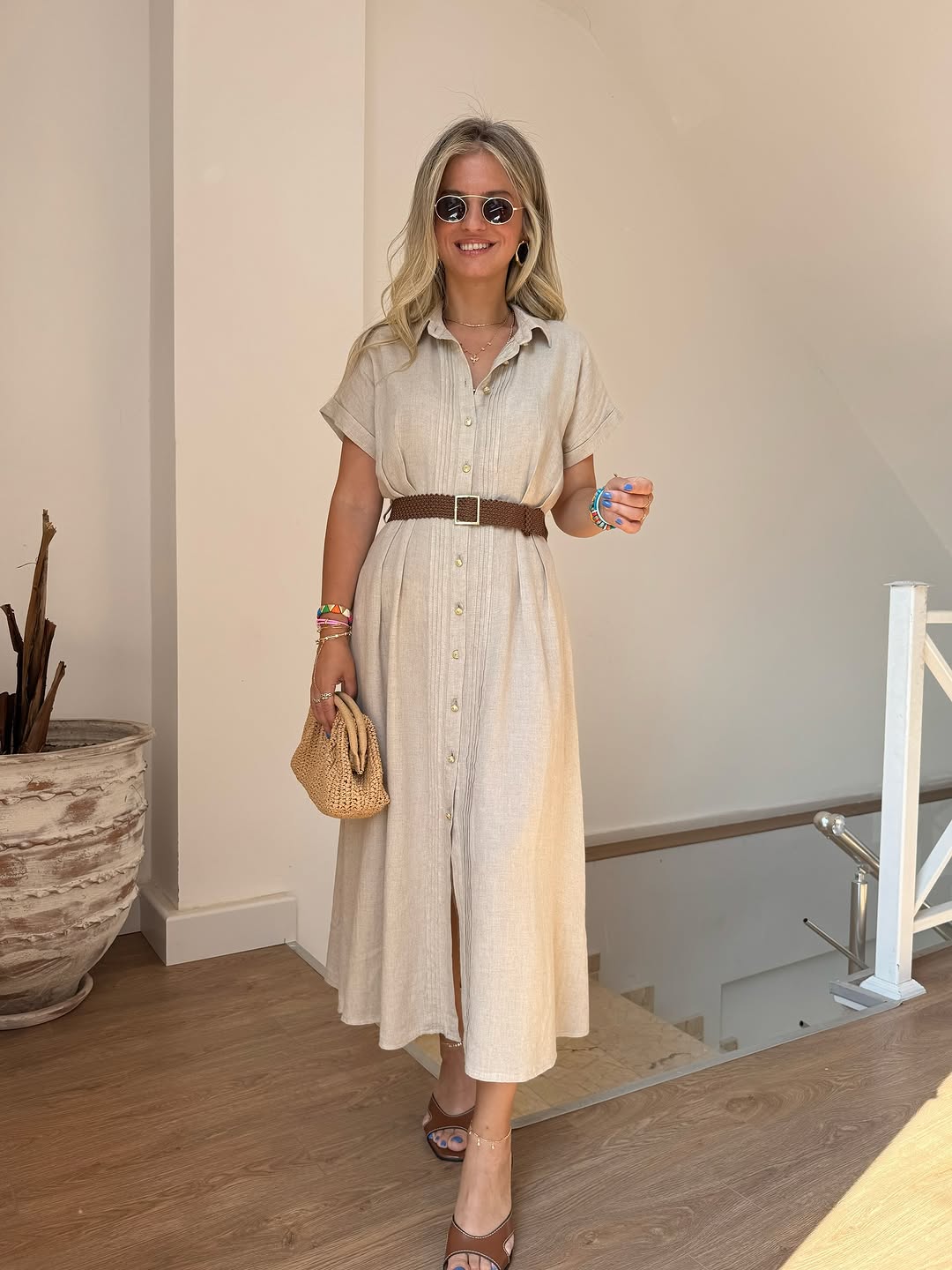 Belted Linen dress