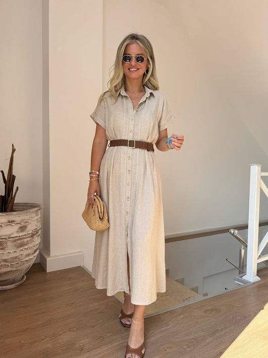 Belted Linen dress