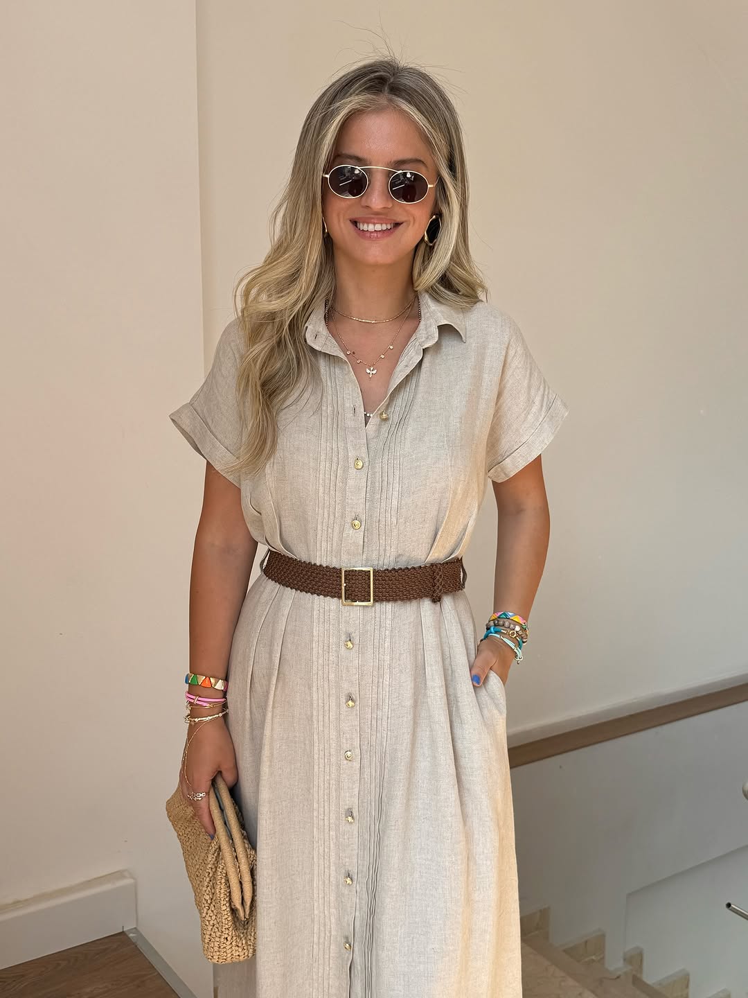 Belted Linen dress