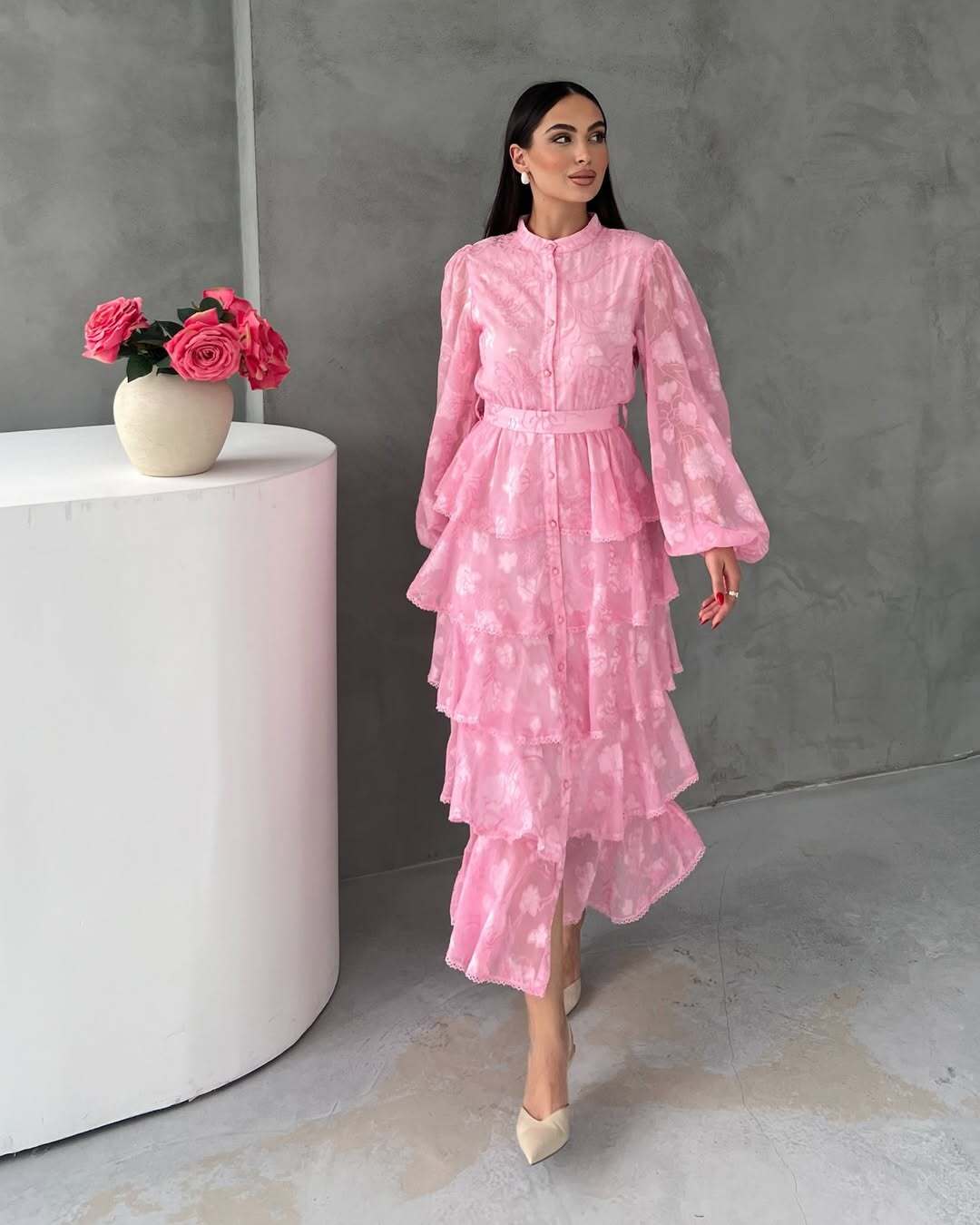 Midi layered dress