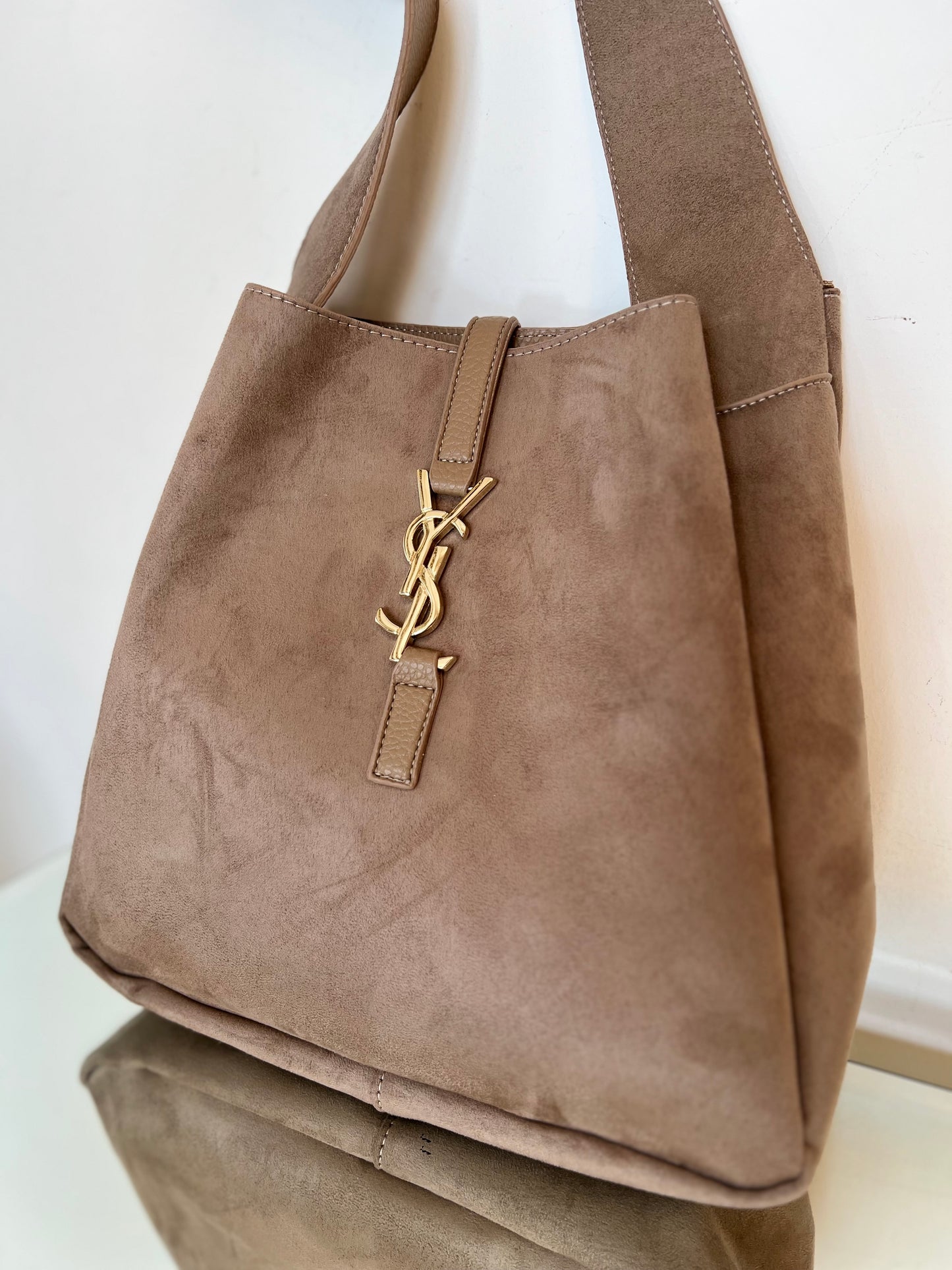Ysl suede tote bag 2 in 1