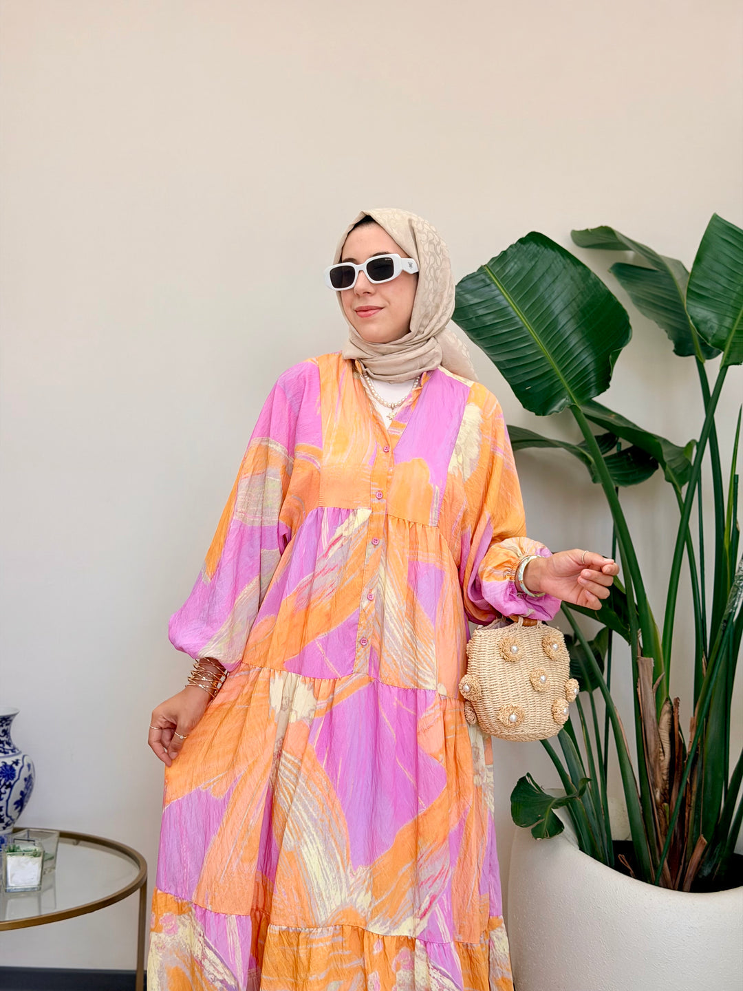 Printed boheme dress