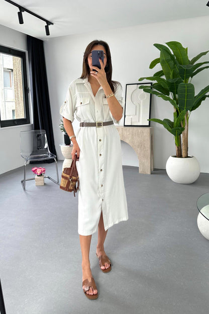 Tencel short sleeve dress