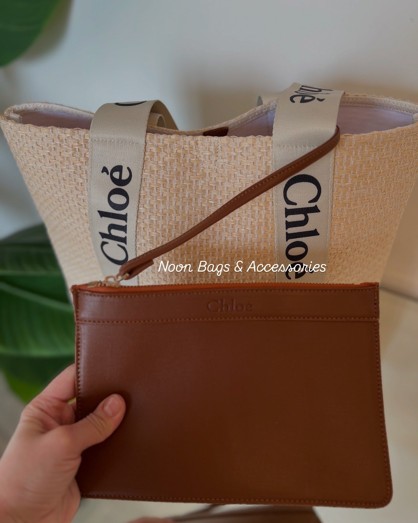 Chloé straw tote bag