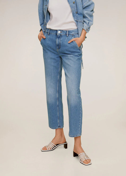 Mango straight fit/mid waist jeans