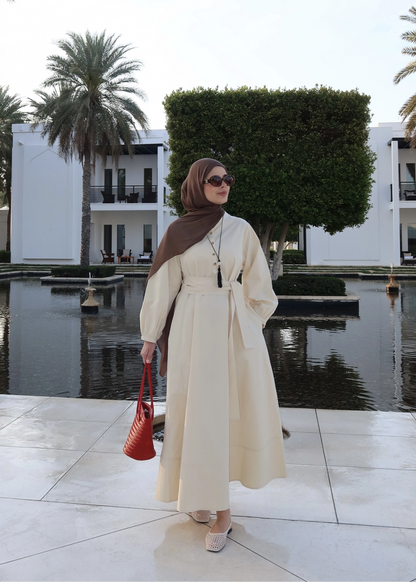 Belted buttoned dress