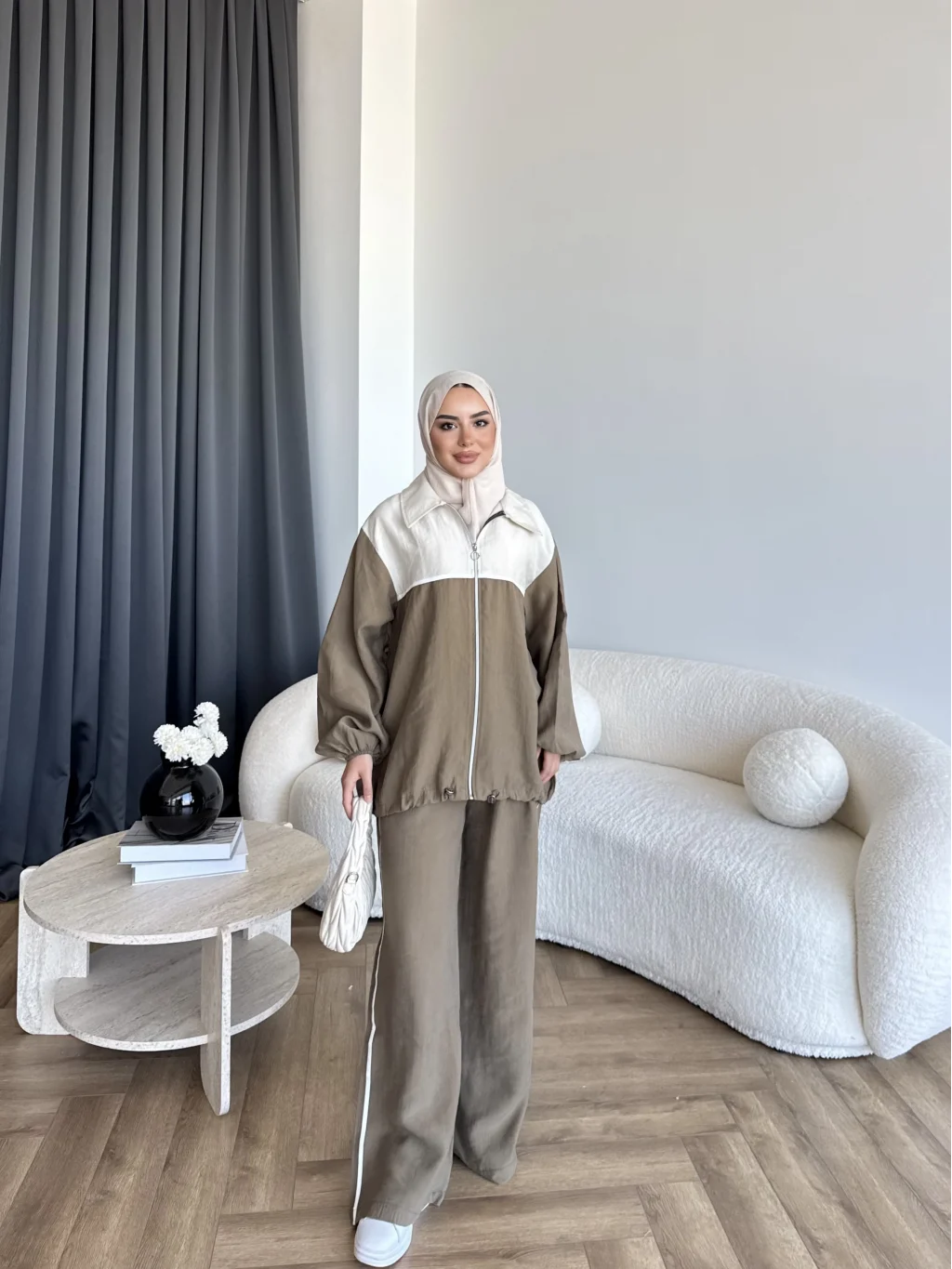 Contrast modal fabric tracksuit
