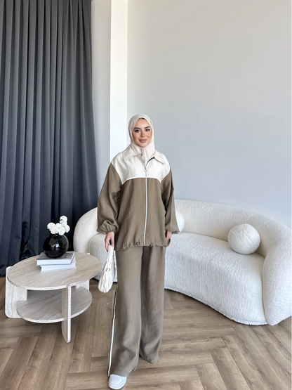 Contrast modal fabric tracksuit