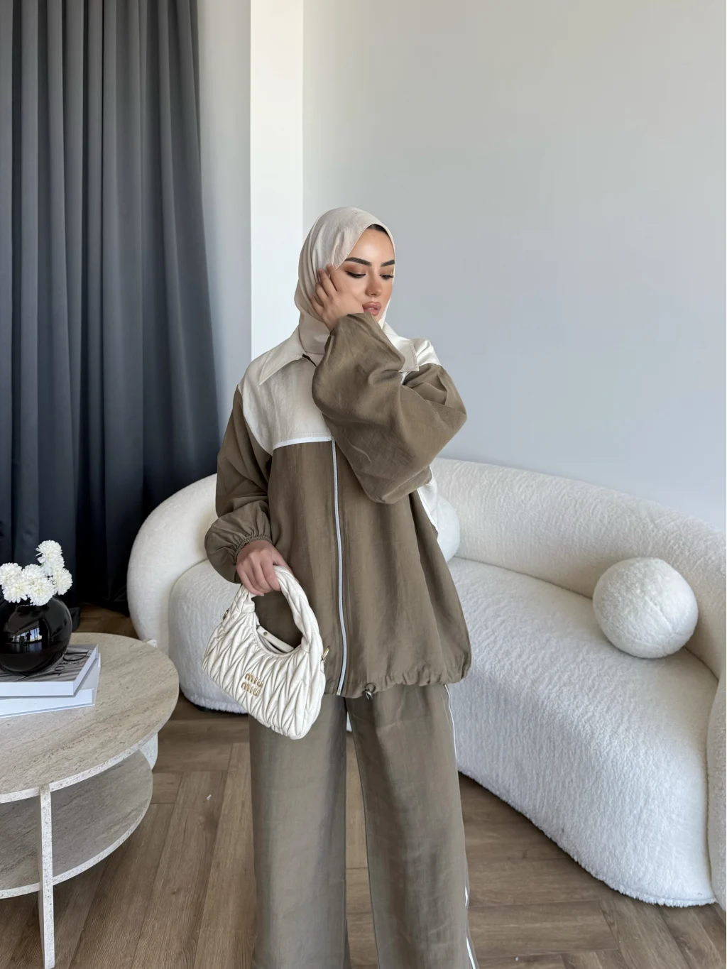 Contrast modal fabric tracksuit