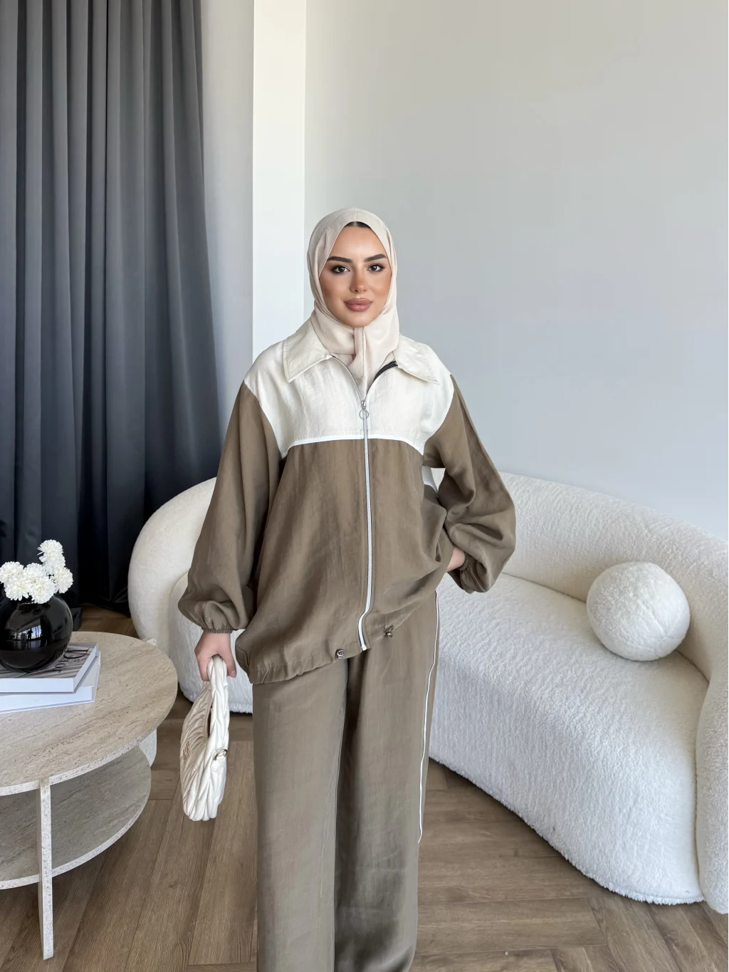 Contrast modal fabric tracksuit